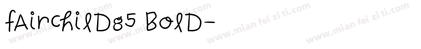 FairChild85 Bold字体转换